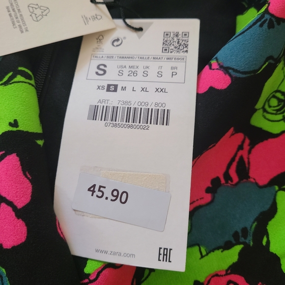 NWT Zara Floral Bodysuit in Size Small - Picture 5 of 8